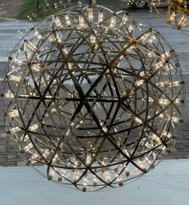 Ball Chandelier Silver-18cm