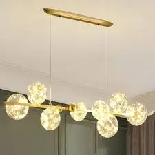GLASS BUBLE C-L-100cm, CRYSTAL PENDANT 