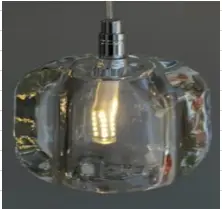 D-13-WHITE, CRYSTAL PENDANT 